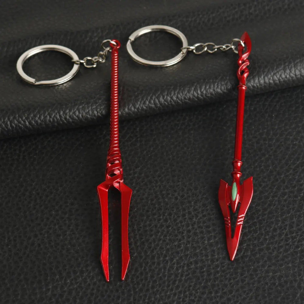 12cm Spear of Cassius Neon Genesis EVA Weapon Keychain Evangelion-06 Cosplay Anime Katsuragi Misato Cross Pendant Key rings