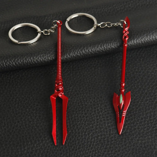 12cm Spear of Cassius Neon Genesis EVA Weapon Keychain Evangelion-06 Cosplay Anime Katsuragi Misato Cross Pendant Key rings