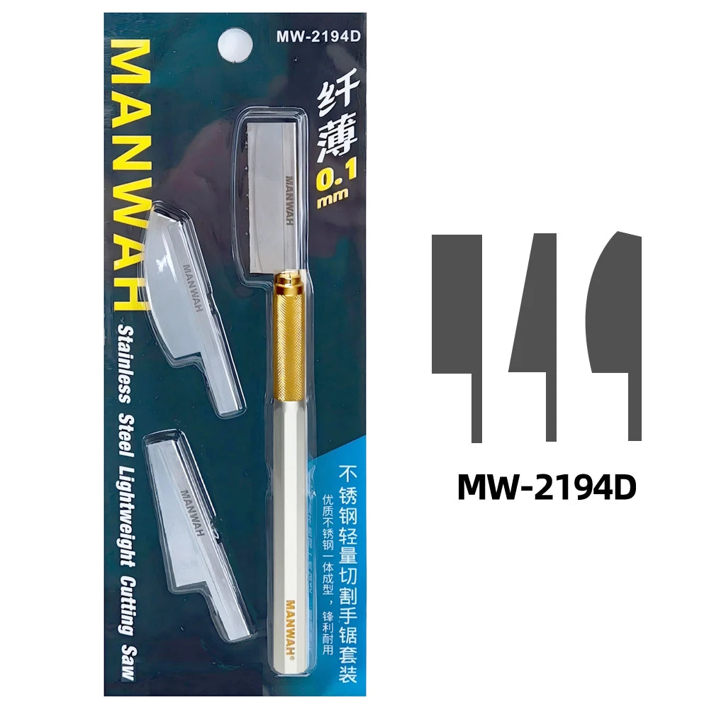 Ultra-thin Model Saw Slim Saw Blades 0.1mm Thick One-piece molded Sharp and durable 3 Shapes For Gundam Military Model DIY