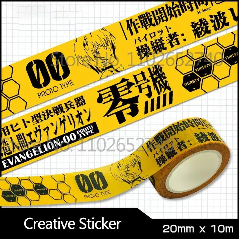 6 Styles Anime Anime Figure Asuka Langley DIY Cartoon Sticker Tape Children's Scrapbook Sticker Toys Anime Peripheral