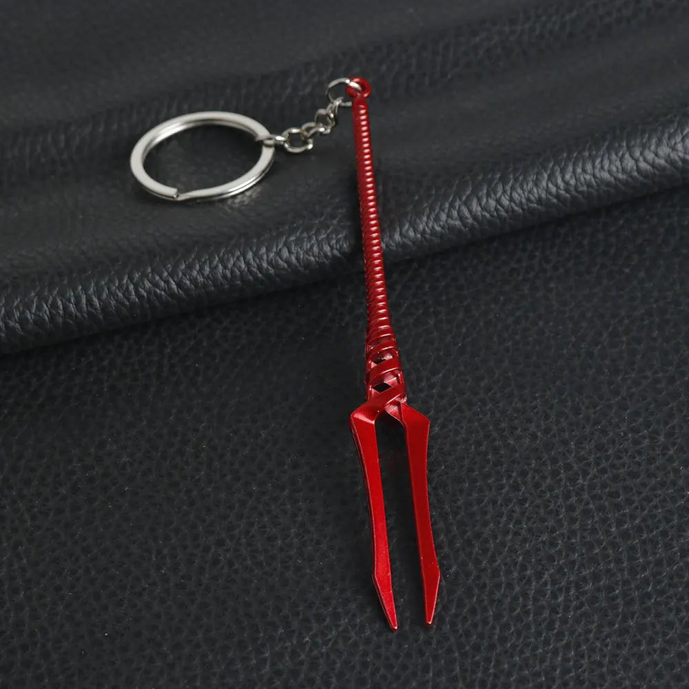 12cm Spear of Cassius Neon Genesis EVA Weapon Keychain Evangelion-06 Cosplay Anime Katsuragi Misato Cross Pendant Key rings