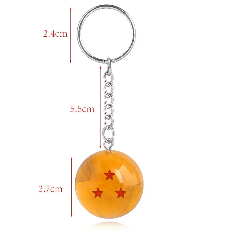 Bandai Dragon Ball Series Keychain Charms Accessories 1-7 Star Dragon Balls Cosplay Keyring Car Keyring Pendant Holder Toys Gift