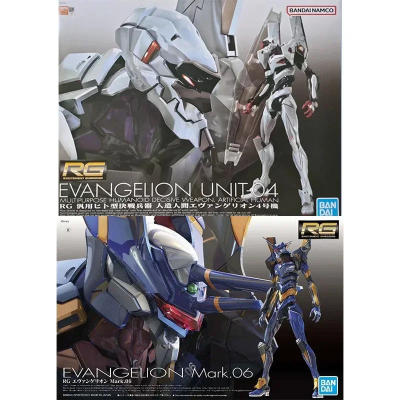 In stock Bandai RG EVANGELION UNIT-00 -01 -02 -03 -04 -06 -08 Anime Model Toys Action Figure Collectible Ornaments