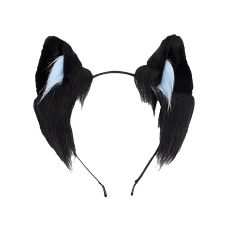 Cute Plush Cat Ear Headband - 1pc Christmas Holiday Dress Up Animal Ear Hoop for Kids Hair Accessories