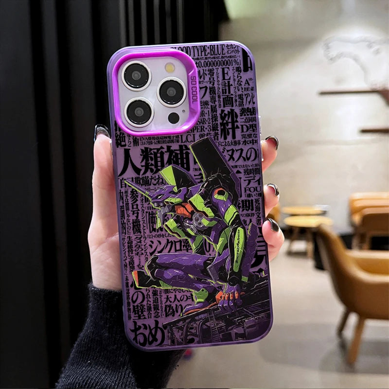 Cool e-evangelions Hard Phone Case for iPhone 17 16 15 14 13 12 11 Pro Max Plus 17 Air 16E X XR XS Max Shockproof Cover