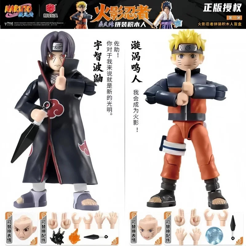 New Original NARUTO Building Blocks Toys Cartoon Anime DIY Assembled Figure Uzumaki Shippuden Action Model Toys Fans Gifts