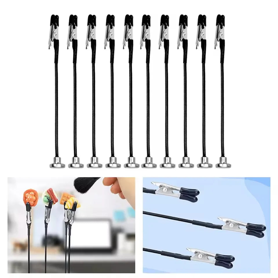 10PCS/pack Magnetic Flexible Alligator Clips Sticks for Gundam Model Painting Gunpla DIY Pain Tool