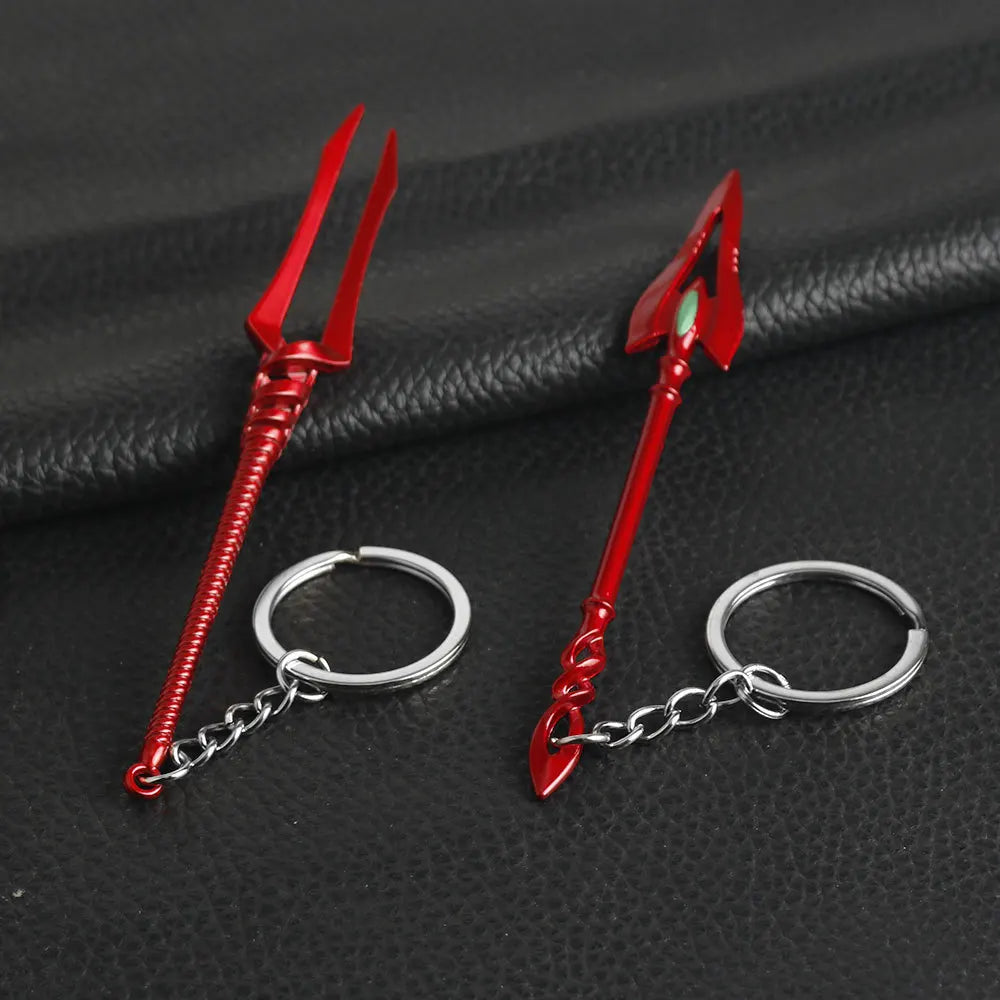 12cm Spear of Cassius Neon Genesis EVA Weapon Keychain Evangelion-06 Cosplay Anime Katsuragi Misato Cross Pendant Key rings