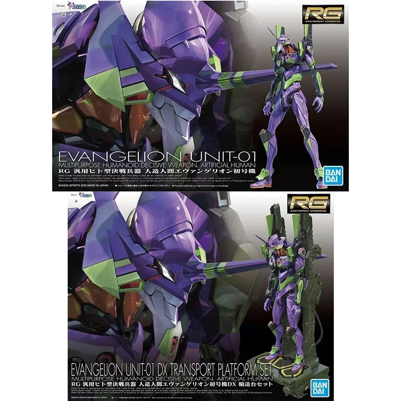 In stock Bandai RG EVANGELION UNIT-00 -01 -02 -03 -04 -06 -08 Anime Model Toys Action Figure Collectible Ornaments