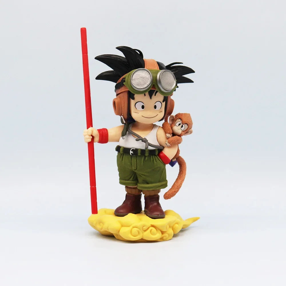 Dragon Ball Kid Goku Figure Flying Nimbus Power Pole PVC Anime Statue Model For Desk Decoration Gift