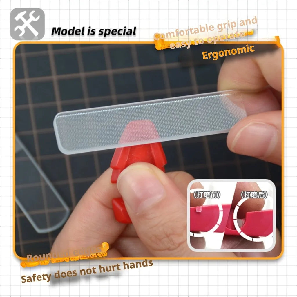 Nasedal Nano Glass Polishing File Washable Sanding Grinding Buffing Tool for Gundam Scale Model DIY Hobby Nail Repair Manicure