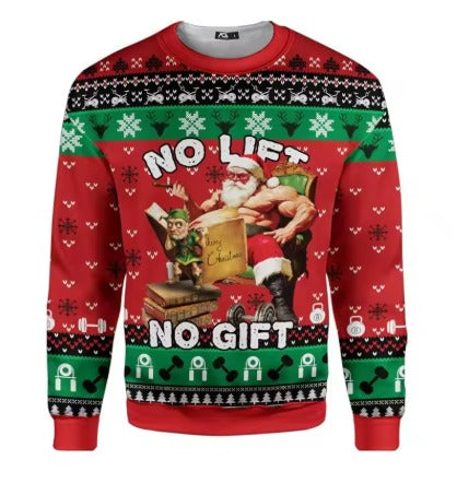 RETRO-KITSCH HOLIDAY SWEATSHIRT | Funny 3D Graphic Ugly Christmas Party Pullover