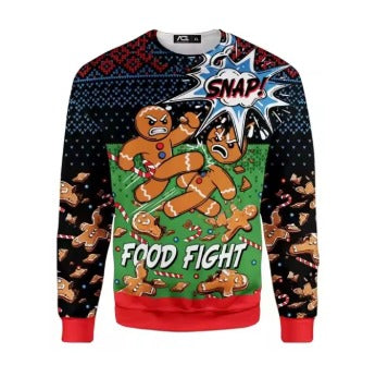 RETRO-KITSCH HOLIDAY SWEATSHIRT | Funny 3D Graphic Ugly Christmas Party Pullover